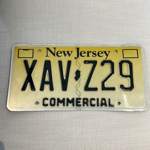 NJ vintage license plate